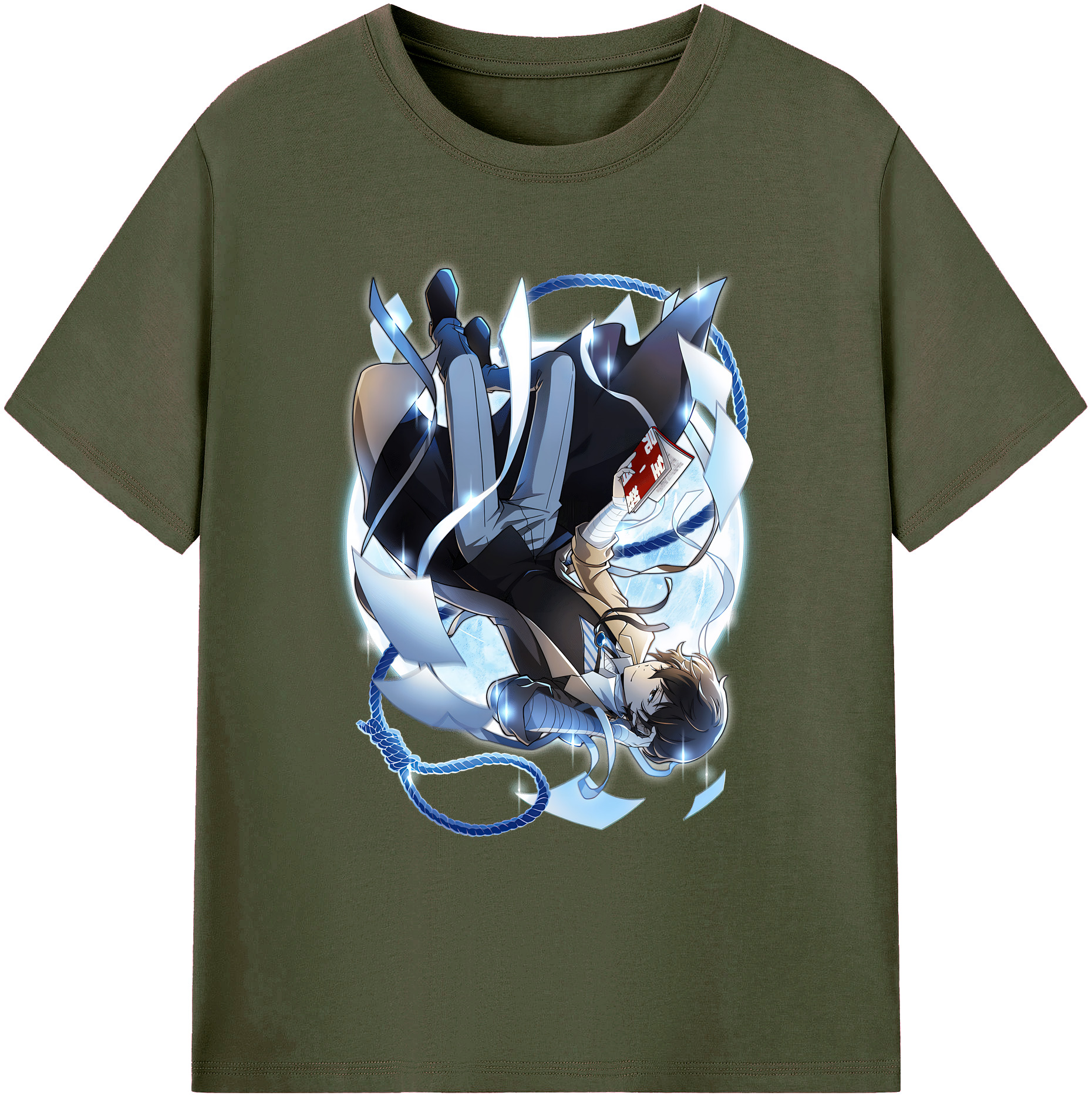 （画像用） 文豪ストレイドッグス Bungo Stray Dogs 綿100％ メンズ半袖Tシャツ｜肌触りやわらか＆通気性